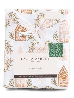 LAURA ASHLEY Gingerbread Cotton Sheet Set